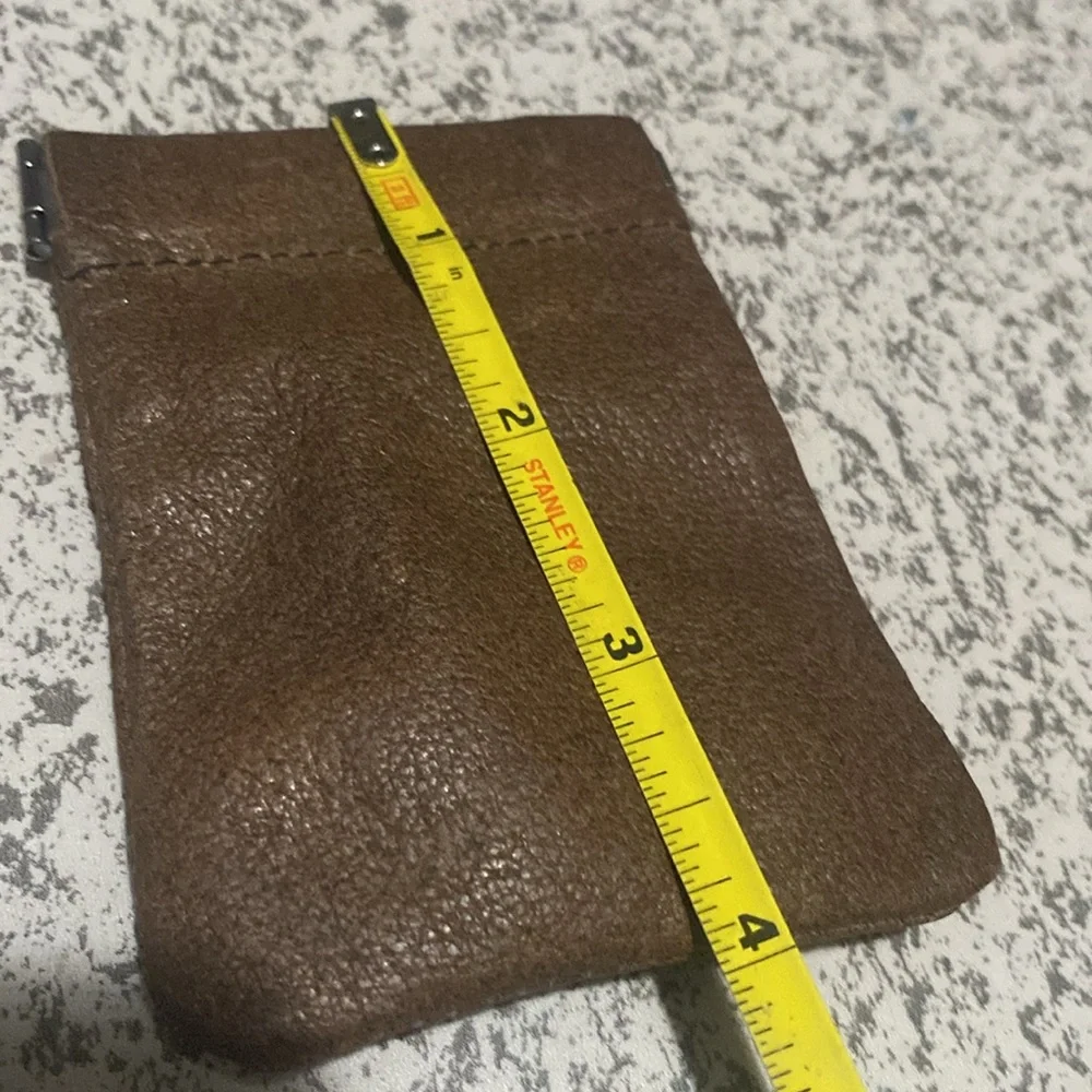 Vintage leather coin pouch